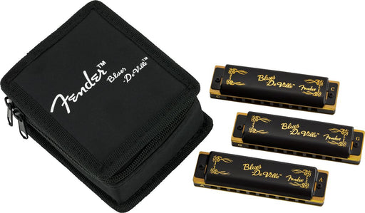 Fender Blues DeVille Harmonica, Pack of 3, with Case(C,G,A) Musical Instruments Fender 